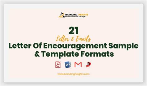 21 Letter Of Encouragement Sample And Template Formats