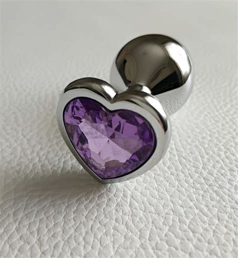 Lavender Heart Butt Plug Bdsm Sex Toys Butt Plug Anal Etsy