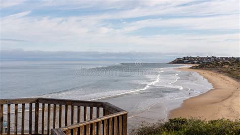 The Port Noarlunga Beach from the Southport Lookout in South Australia ...