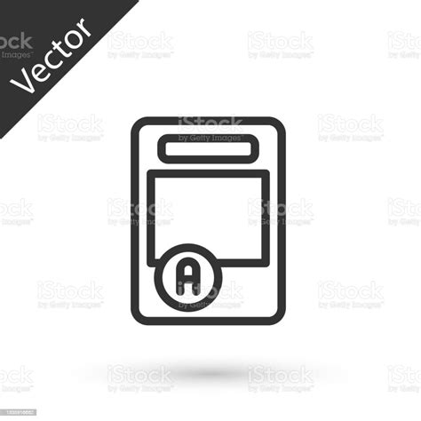 Grey Line Exam Sheet With A Plus Grade Icon Isolated On White