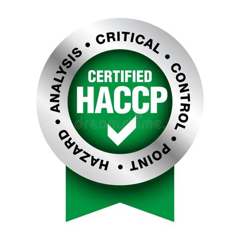 Haccp Hazard Analysis Critical Control Point Food Safety Certified Vector Badge Icon Logo