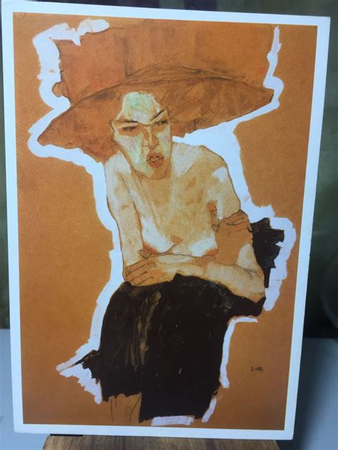 Egon Schiele The Scornful Woman Gertrude Schiele Art Postcard