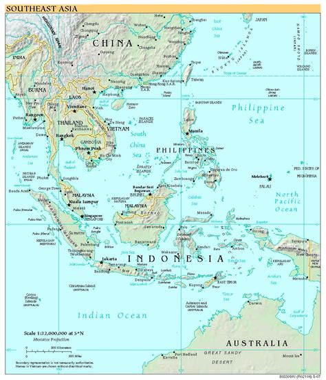 Printable Southeast Asia Map 