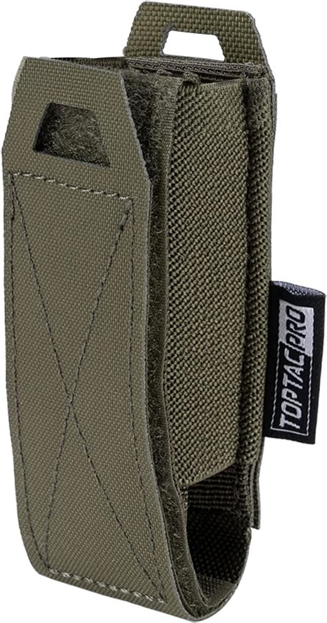 TOPTACPRO Tactical Single Mag Pouch MOLLE Elastic Open Top Mag Pouch