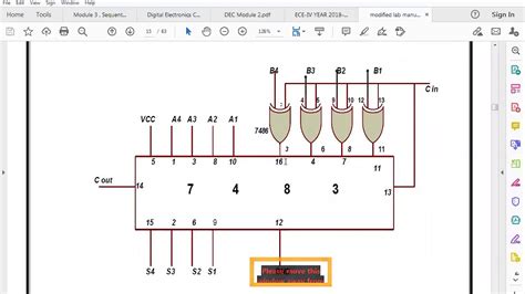 Exp Introduction To Parallel Adder Subtractor Using Chip And