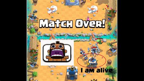 1 Hp Of Tower Awesome Low Hp Victories Clash Royale Youtube