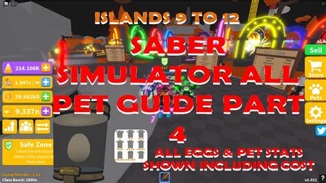 Saber Simulator All Pet Guide Part 4 All Pets From Island 9 To Island