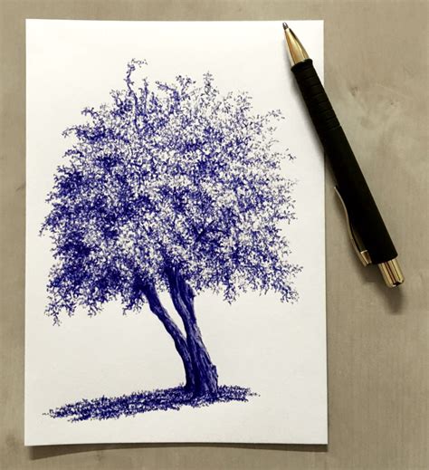 How To Draw Realistic Trees With Pen Ink Ran Art Blog