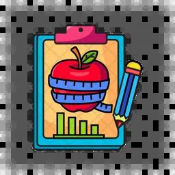 Diet chart Icon - Download in Colored Outline Style