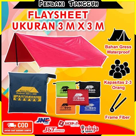 Jual Flysheet Tenda Ukuran 3 X 3 Cm Trap Tent Perlengkapan Mendaki