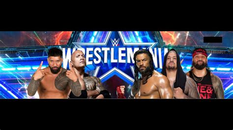 Wwe 2k23 The Rock And Jey Uso Vs Roman Reigns And Solo Sikoa And