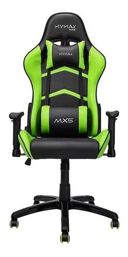 Cadeira de escritório Mymax MX5 gamer ergonômica preto e verde