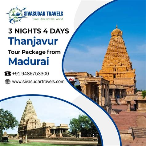 3 Nights 4 Days Thanjavur Tour Package From Madurai 9486753300