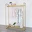 Amazon Homekayt Gold Clothing Rack With Shelf Heavy Duty Garment