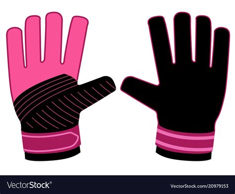 Isolated Goalkeeper Gloves Icon Royalty Free Vector Image