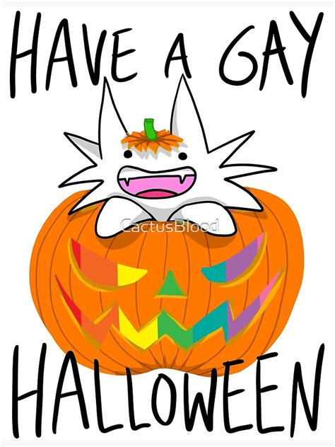Gay Halloween Art Print By CactusBlood Redbubble