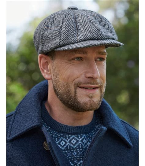 Slate Grey Pure Wool | Mens Baker Boy Hat