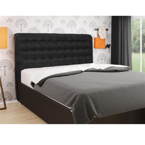 Cabeceira Estofada Dama Pvc Preto Boton Para Cama Box De Casal