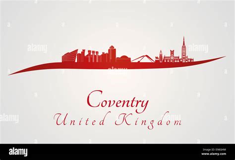 Coventry skyline in red Stock Photo - Alamy