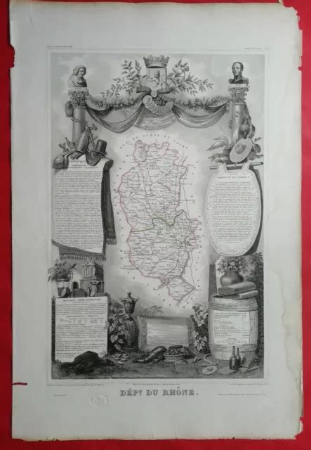 Carte France Atlas Levasseur Edition Binet D Partement Du Rhone