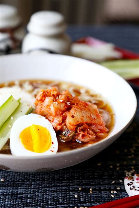 Cold Shirataki Noodle Soup (Naengmyeon) - Pickled Plum Food And Drinks