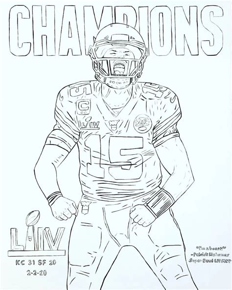 Patrick Mahomes Coloring Pages To Print Free Printable Coloring Pages