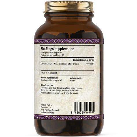 Grasgevoerde Orgaansupplement Milt Capsules Met Orgaanvlees Modern