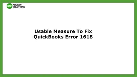 Ppt Simple Method To Resolve Quickbooks Error Powerpoint