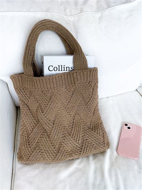 Vintage Crochet Handbag Women S Knitted Shoulder Bag Large Capacity