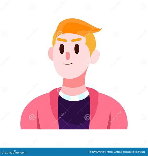 Isolated Blondie Man Vector Illustration Stock Vector Illustration Of