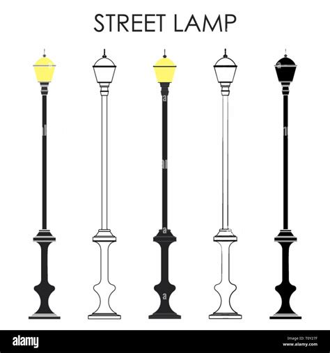 Silhouette Lamp Post Cut Out Stock Images And Pictures Alamy