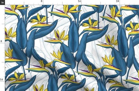 Colorful Fabrics Digitally Printed By Spoonflower Bird Of Paradise