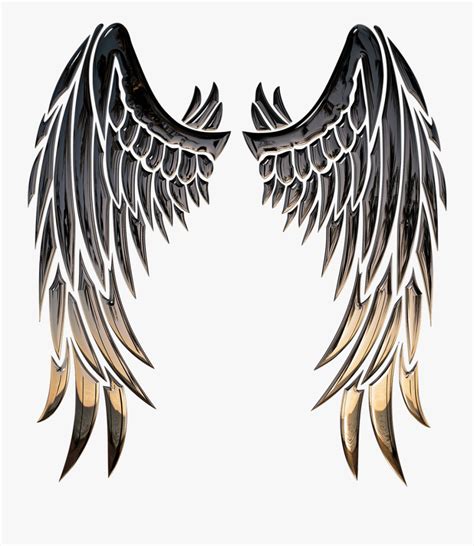 Guardian Angel Angel Wings Stencil Free Transparent Clipart Clipartkey