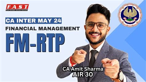 Financial Managemt Fm Rtp May I Ca Inter I Revision Test Paper I