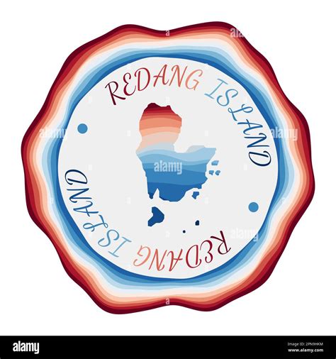 Redang Island Badge Map Of The Island With Beautiful Geometric Waves