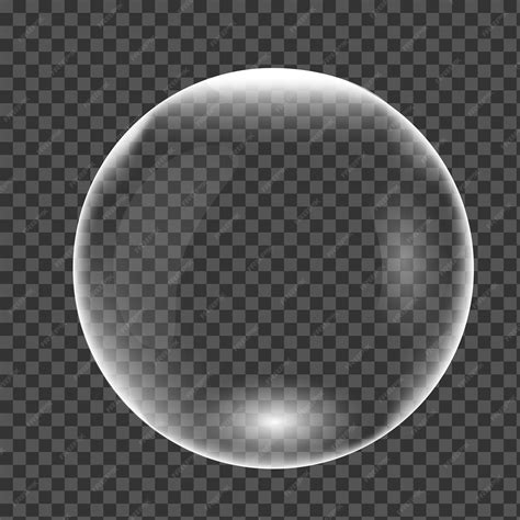 Sphere protect future 3d shield. glass protective ball on a transparent