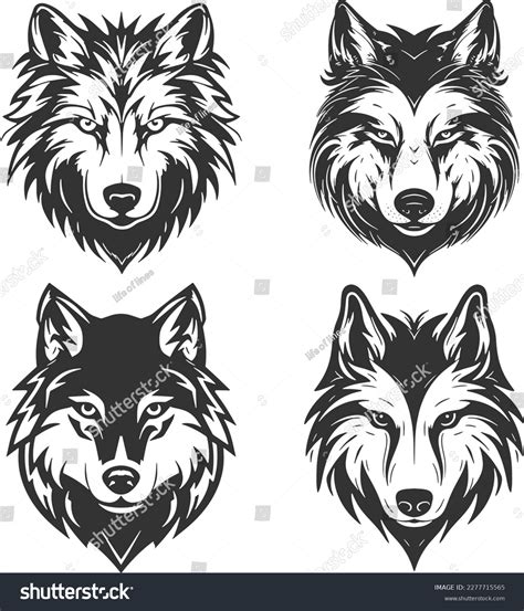 Wolf Head Logo Vector Illustration Stock Vector Royalty Free