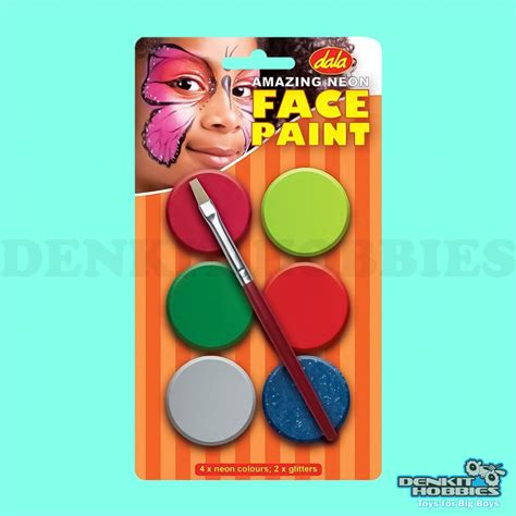 Neon Face Paint Kit Dala Denkit Hobbies