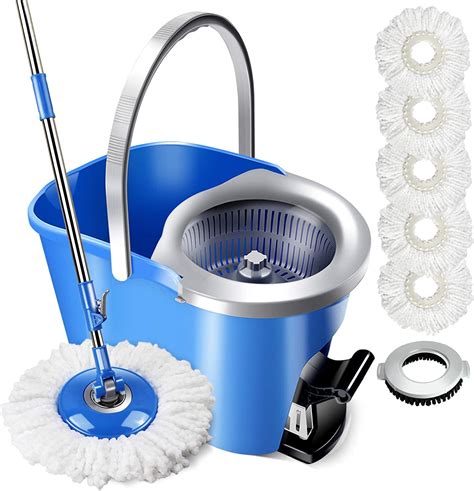 Mastertop Spin Mop And Bucket With Wringer Set Foot Pedal