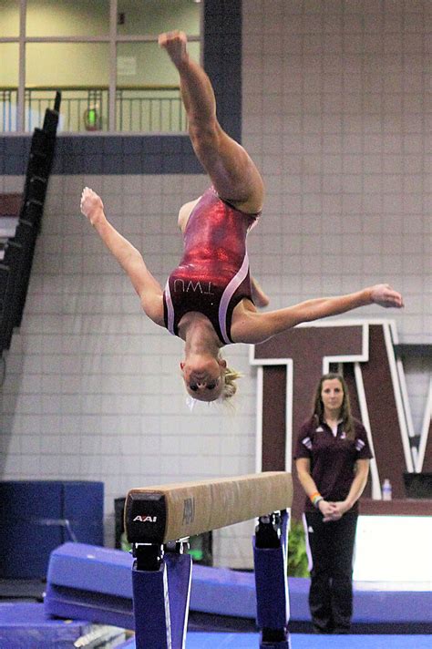 TWU Gymnastics Beam Brittany Johnson February 26 Dent Flickr