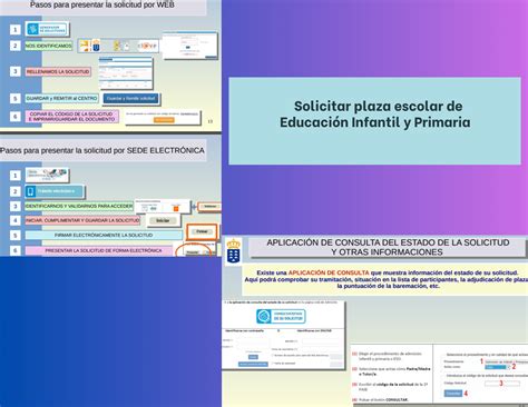 Procedimiento de solicitud de plaza en centros educativos de Educación