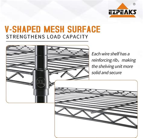 Buy Ezpeaks Tier Nsf Certified Storage Shelves Heavy Duty Steel Wire