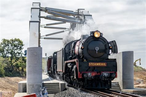 Gippslander Steams Across Kilmany Rail Bridge Rail Express