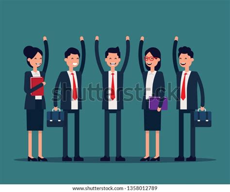 Business Team Successful Vector Illustration Flat Stock Vector Royalty