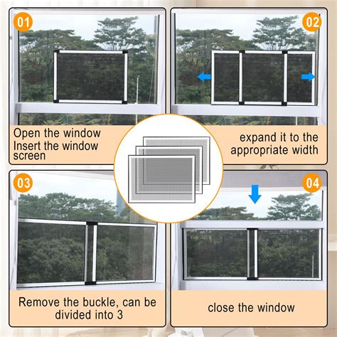 Pcs Expandable Window Screen Adjustable Sliding Window Screen Mesh