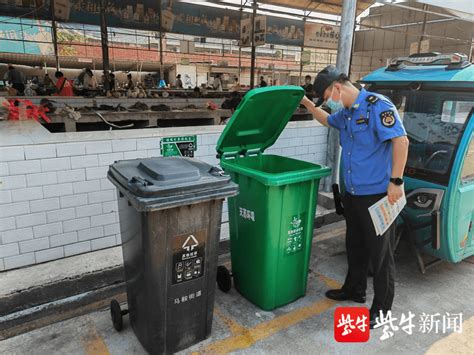 严查重管！南京六合马鞍街道突击检查农贸市场垃圾分类工作生活执法分类