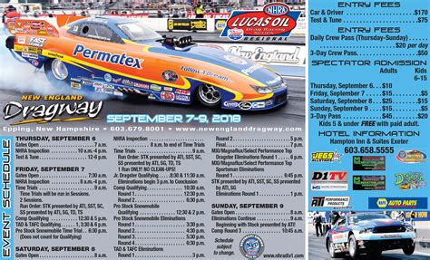 New England Dragway Schedule 2024 Printable Anne Regina