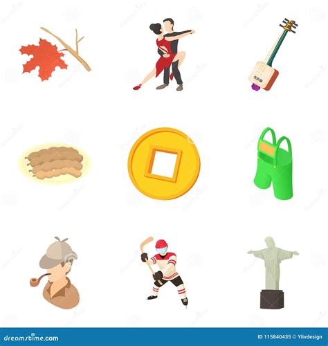 Population Density Icons Set, Cartoon Style Stock Vector - Illustration ...