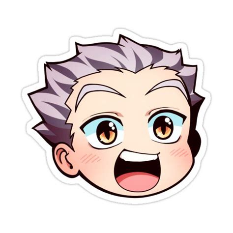 Haikyuu Bokuto Sticker By Suncelia In 2021 Anime Printables Cute