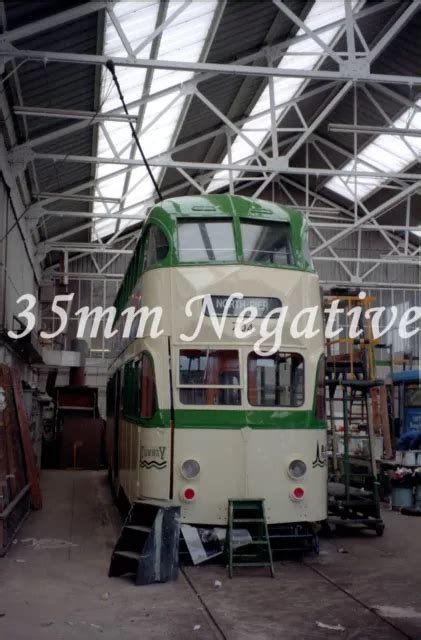 Blackpool Transport Balloon Tram 704 Rigby Road 1991 35mm Negative